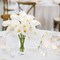 Fake Flowers in Vase 12“ Artificial Calla Lily Pure-White Flowers Arrangement with Vase and Faux Water for Home Decor Dining Table